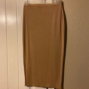 Tan bodycon skirt